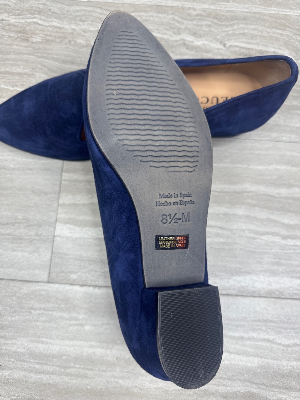 Sesto Meucci Navy Suede Slip-On Loafers Womens Size 8.5 - Picture 8 of 10